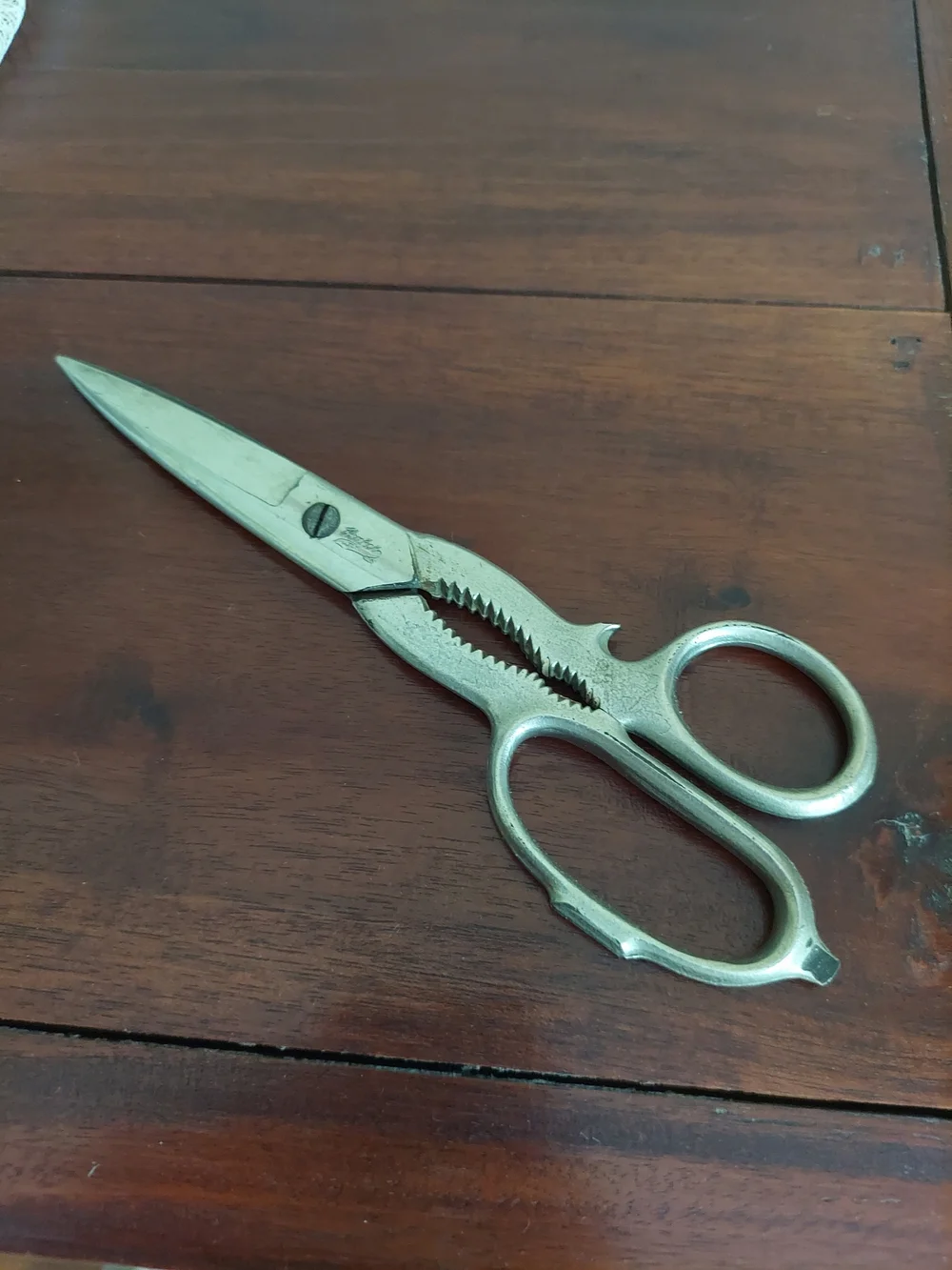 Mid Century Antique Poultry KitchenShears. Featuring Multi purpose bone cracker